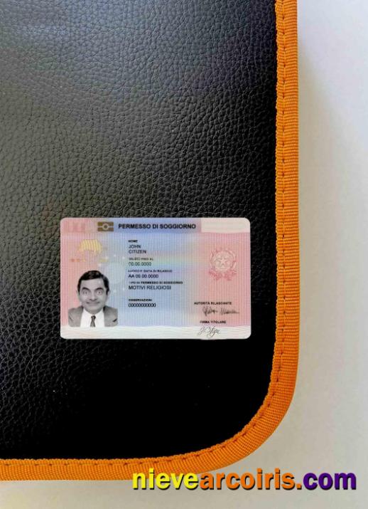 Italy residence permit card (soggiorno) photolook